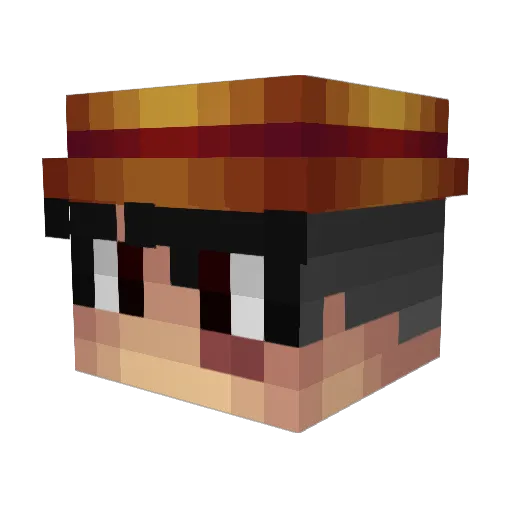 SiuTroy Minecraft avatar head, 3D render