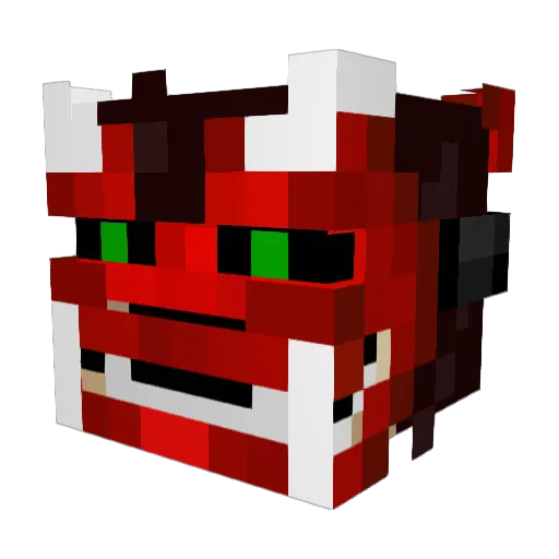 SiulSE Minecraft avatar head, 3D render