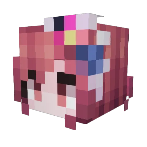 Siupa Minecraft avatar head, 3D render