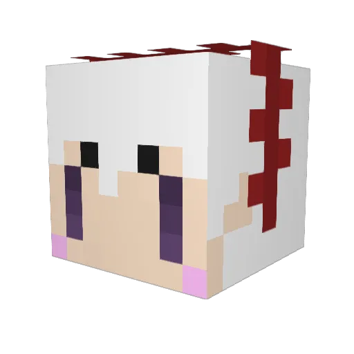 Siuta Minecraft avatar head, 3D render