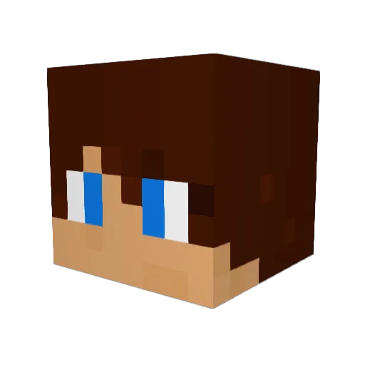 Sivadet Minecraft avatar head, 3D render