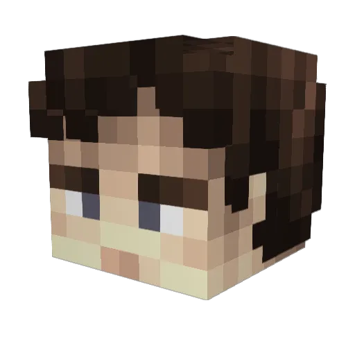 Sivav Minecraft avatar head, 3D render