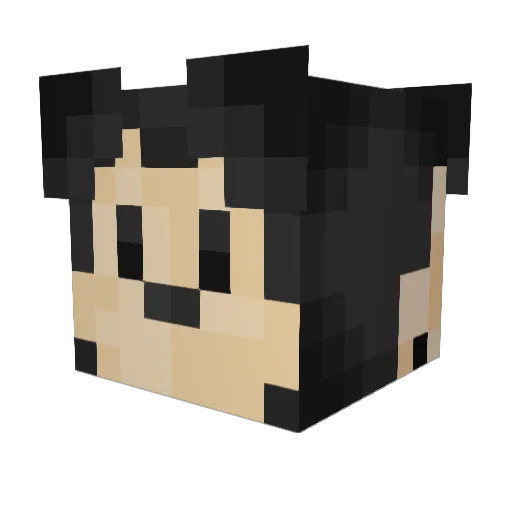 SiveZER0 Minecraft avatar head, 3D render