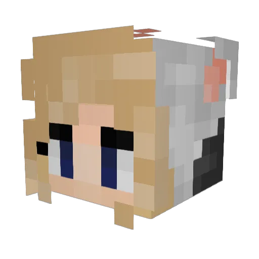 Sivea7 Minecraft avatar head, 3D render