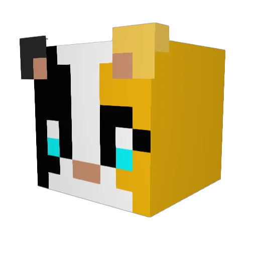 SivelPom Minecraft avatar head, 3D render