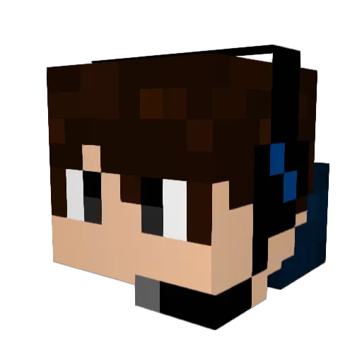 SiverLex Minecraft avatar head, 3D render