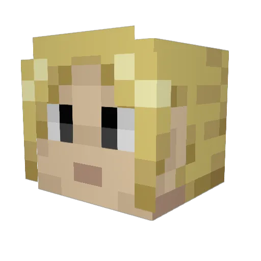 Siverale Minecraft avatar head, 3D render