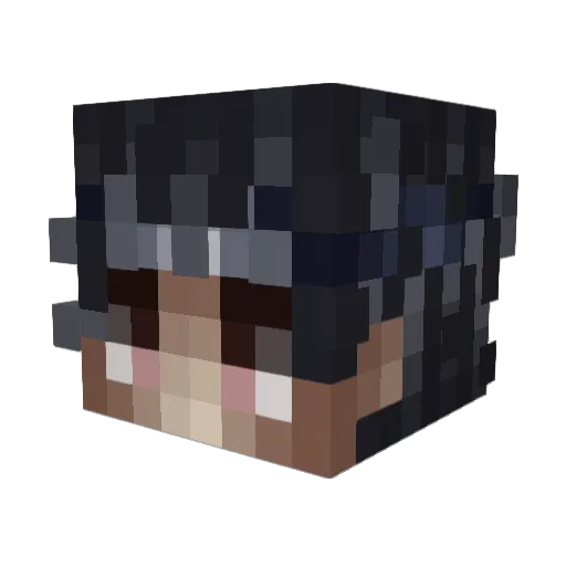 Siverii Minecraft avatar head, 3D render