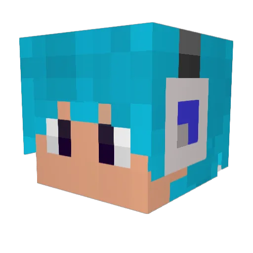 Siveronous Minecraft avatar head, 3D render