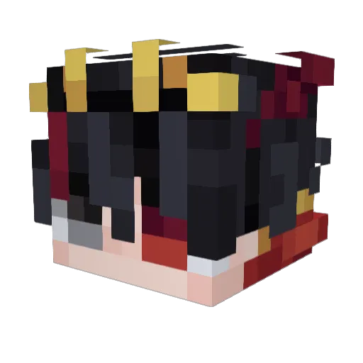 Sivianox Minecraft avatar head, 3D render