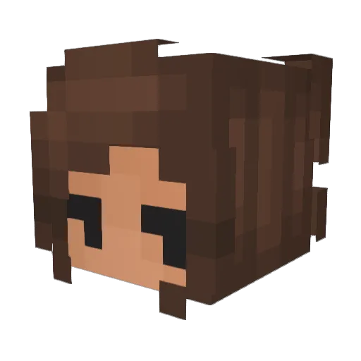 Sivilly Minecraft avatar head, 3D render