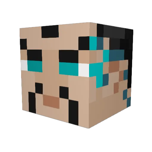 Sivinus Minecraft avatar head, 3D render