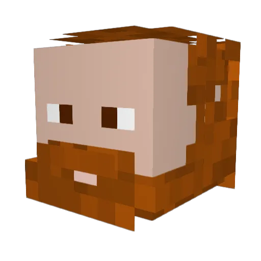 Siviotic Minecraft avatar head, 3D render