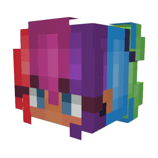 Sivr Minecraft avatar head, 3D render