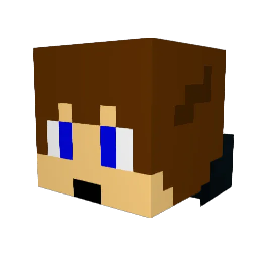 Siweiheart Minecraft avatar head, 3D render