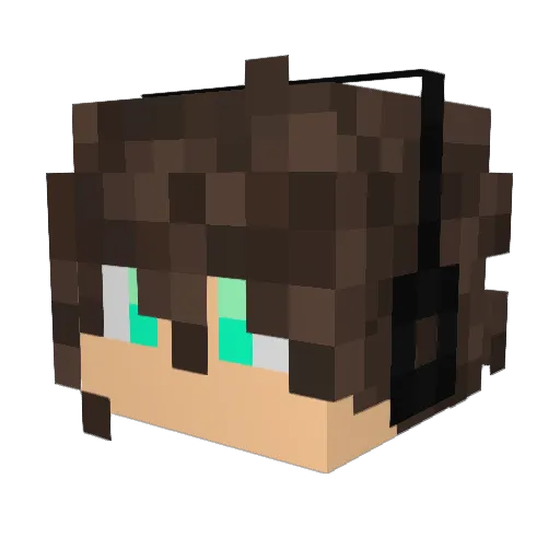 Siweo Minecraft avatar head, 3D render
