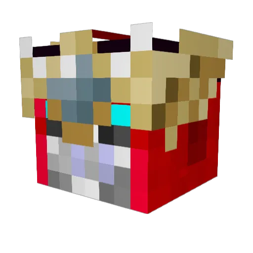 Siwiq Minecraft avatar head, 3D render