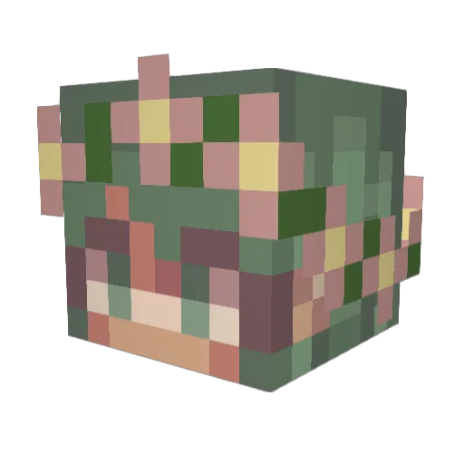 SixFol Minecraft avatar head, 3D render
