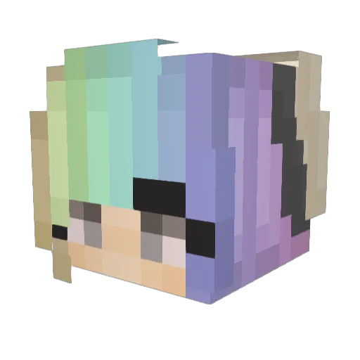 SixNyan Minecraft avatar head, 3D render