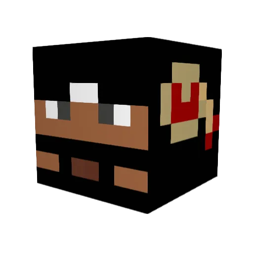 SixOf8 Minecraft avatar head, 3D render