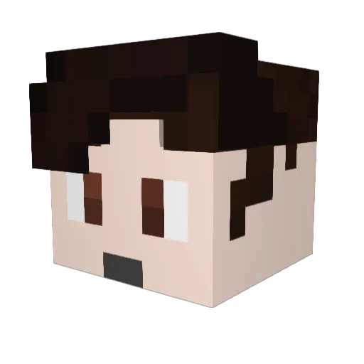 SixRL Minecraft avatar head, 3D render