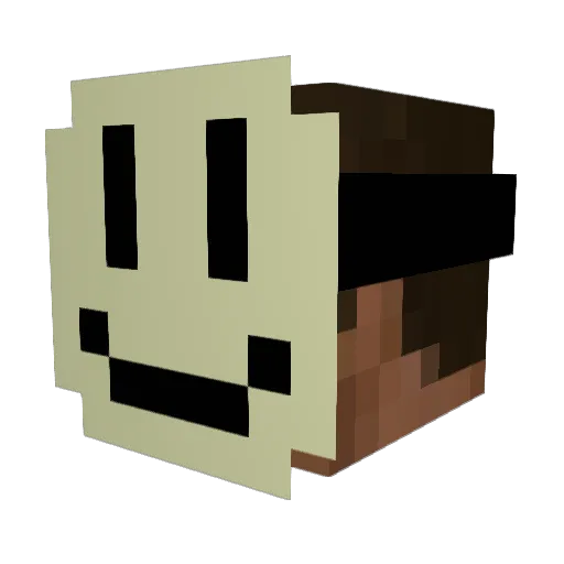 Six_er Minecraft avatar head, 3D render