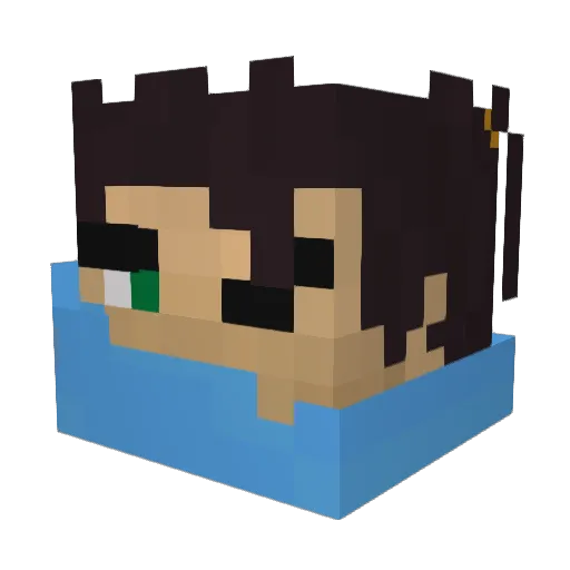 Six_to_Four Minecraft avatar head, 3D render
