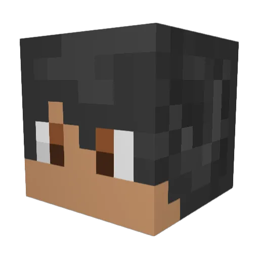 Sixaxis Minecraft avatar head, 3D render