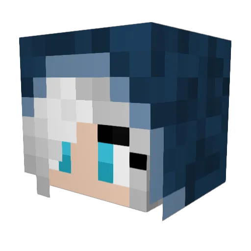 Sixbyl Minecraft avatar head, 3D render