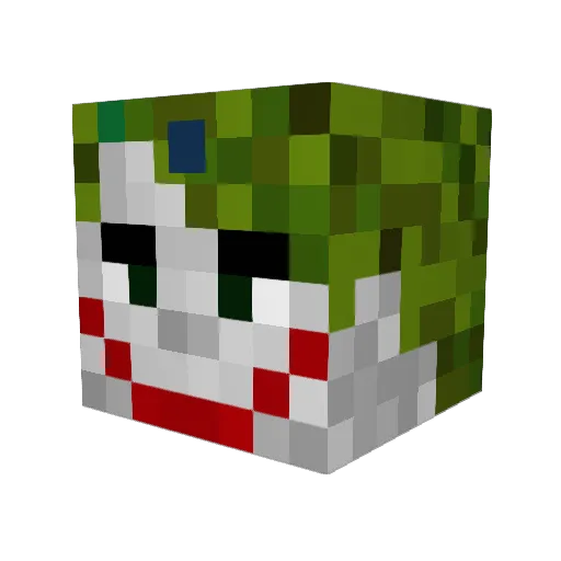 Sixgees Minecraft avatar head, 3D render