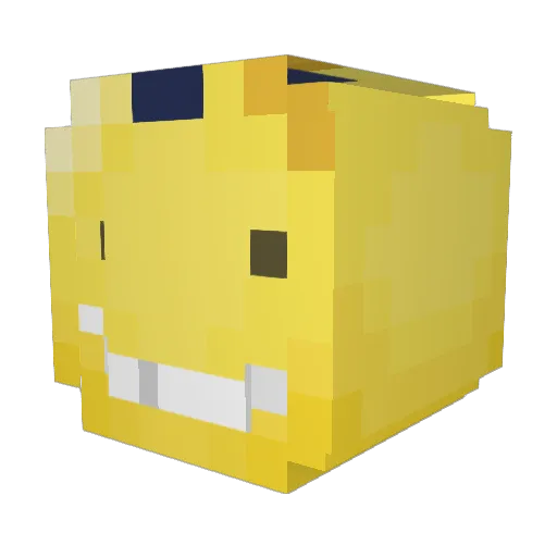 Sixhar Minecraft avatar head, 3D render