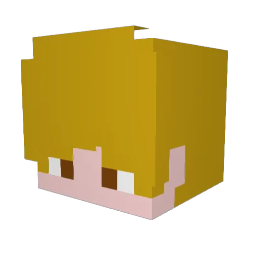 Sixnature1 Minecraft avatar head, 3D render
