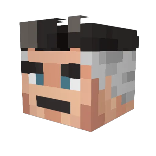 SixoMula Minecraft avatar head, 3D render