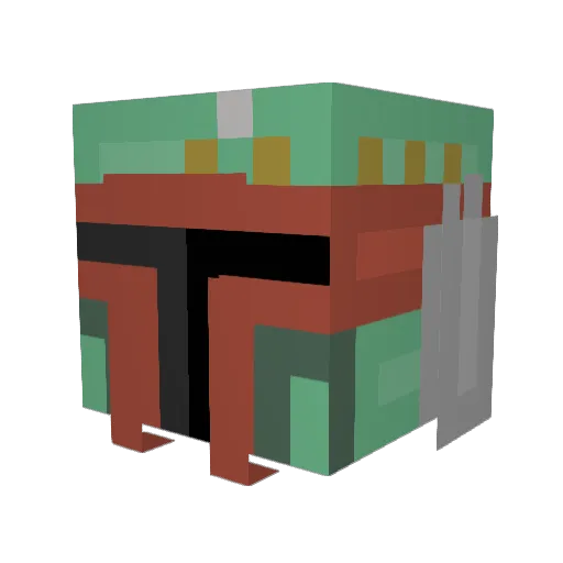 SixpenceAU Minecraft avatar head, 3D render