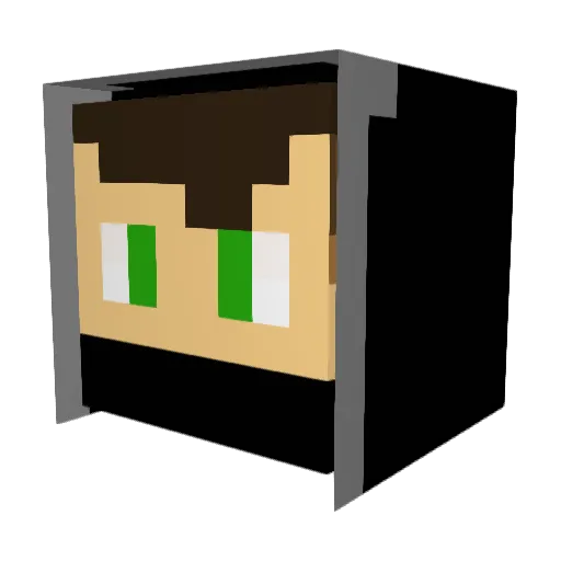 SixtesiX Minecraft avatar head, 3D render