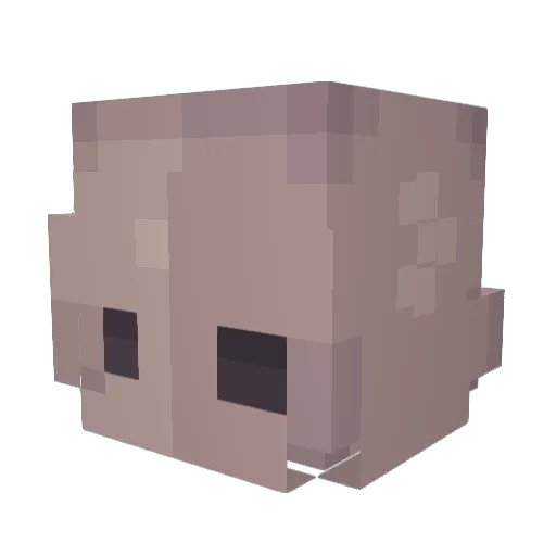 SixthCheeses Minecraft avatar head, 3D render