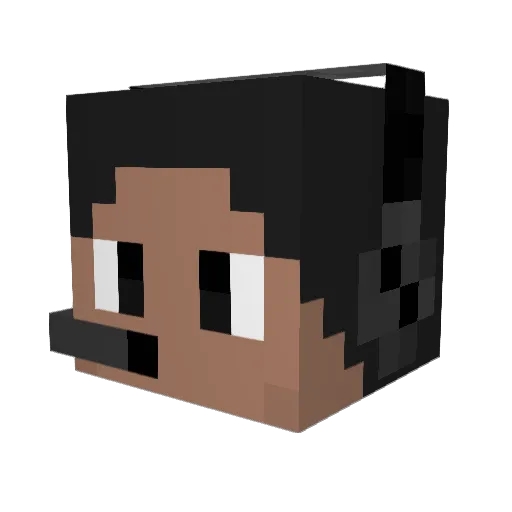 Sixthels Minecraft avatar head, 3D render