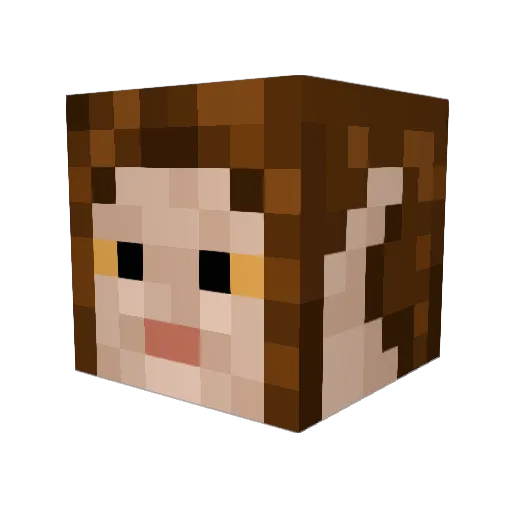Siyann Minecraft avatar head, 3D render