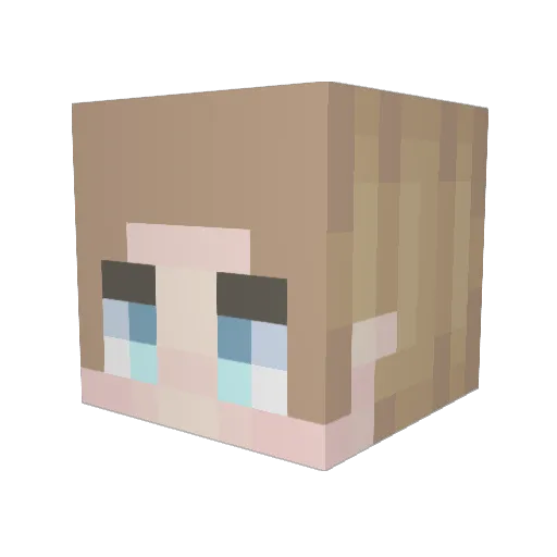 SizGen Minecraft avatar head, 3D render