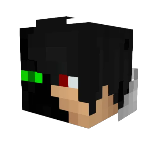 Sizas Minecraft avatar head, 3D render