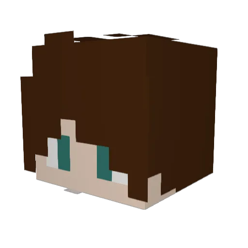 Sizeable_Bean Minecraft avatar head, 3D render
