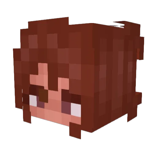 Sizhui Minecraft avatar head, 3D render