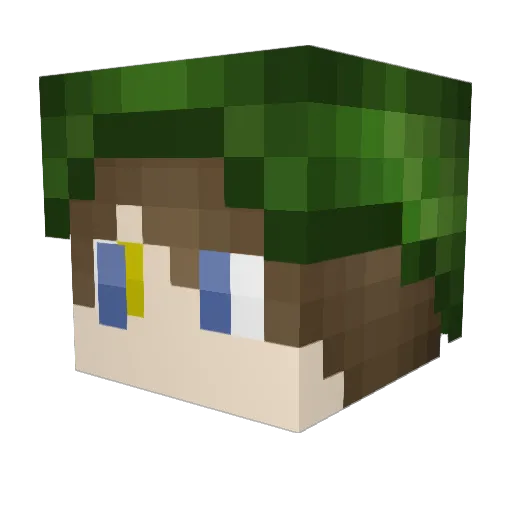 SizilingPizza Minecraft avatar head, 3D render