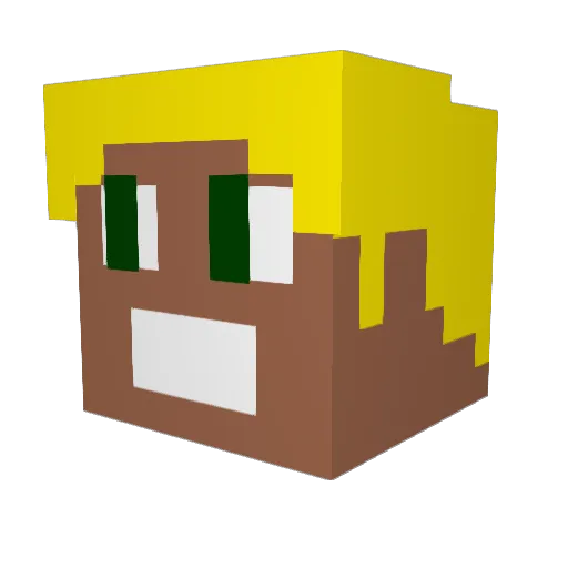 Siziunas Minecraft avatar head, 3D render