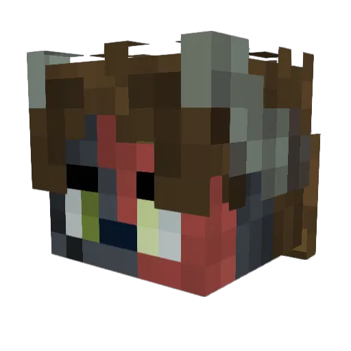 SizorLolz Minecraft avatar head, 3D render