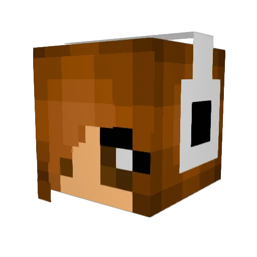 SizzlePopBang Minecraft avatar head, 3D render
