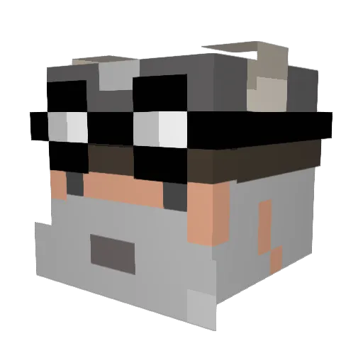 Sizzleman6 Minecraft avatar head, 3D render