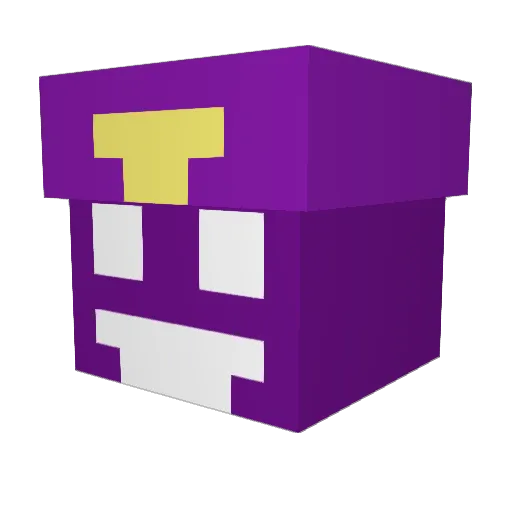 Sizzner Minecraft avatar head, 3D render