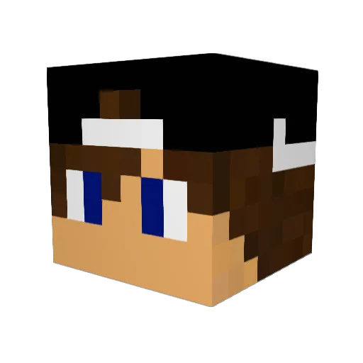 Sjaastad Minecraft avatar head, 3D render