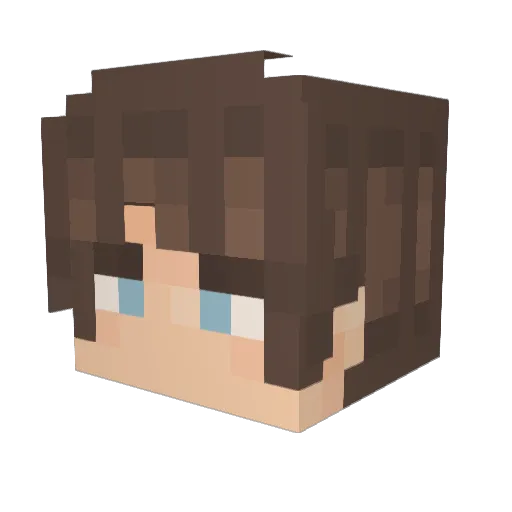 SjakieDigger Minecraft avatar head, 3D render